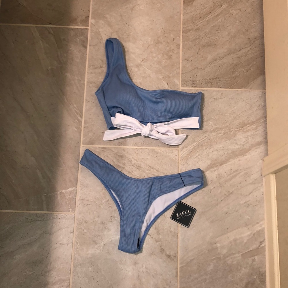 Blue tie bikini! new with tags!